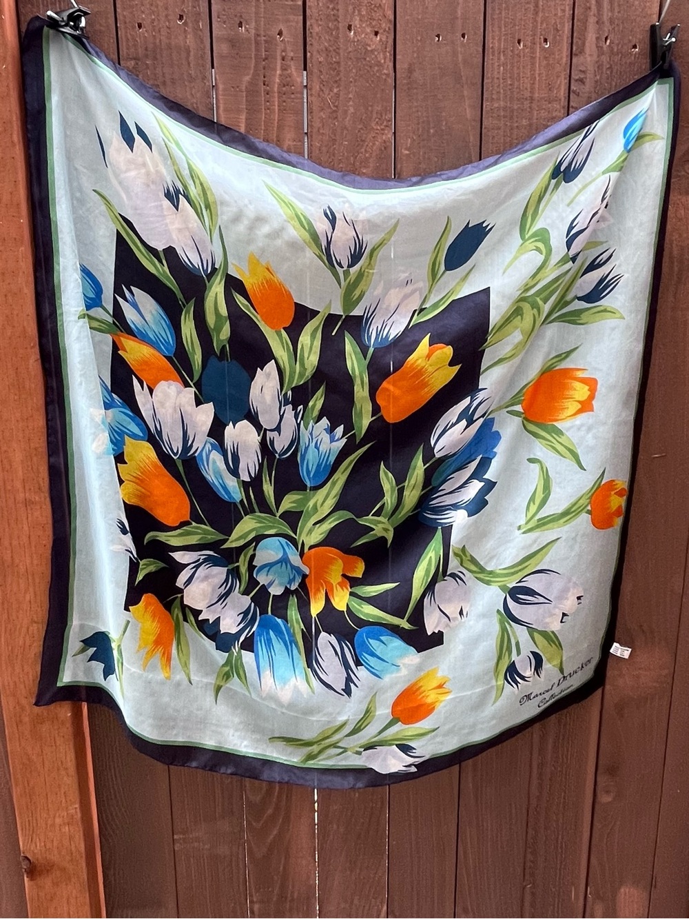 Vintage Marcel Drucker 💯 % Silk Scarf